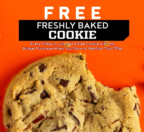 Every Friday in July Get a Free Cookie!