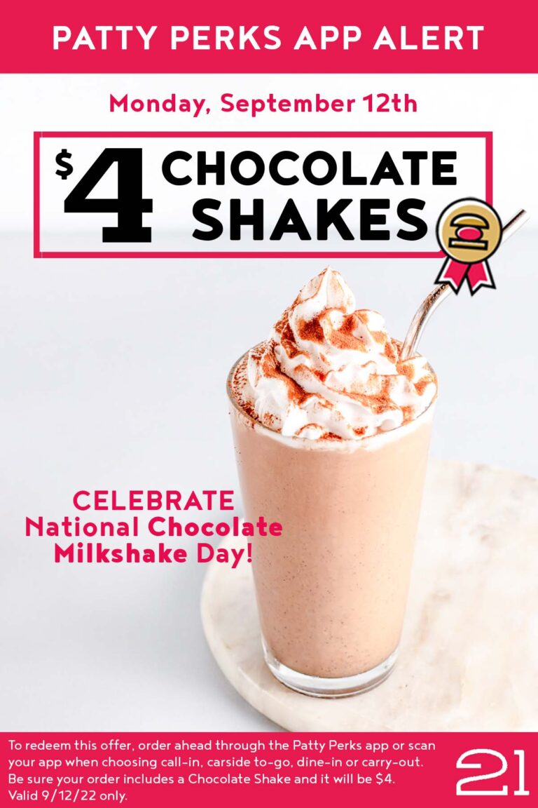National Chocolate Milkshake Day Burger 21 Burgers Reinvented